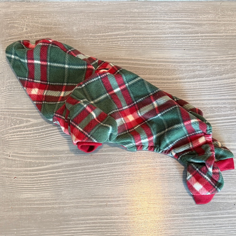 Plaid Dog Sweater pajamas onsie